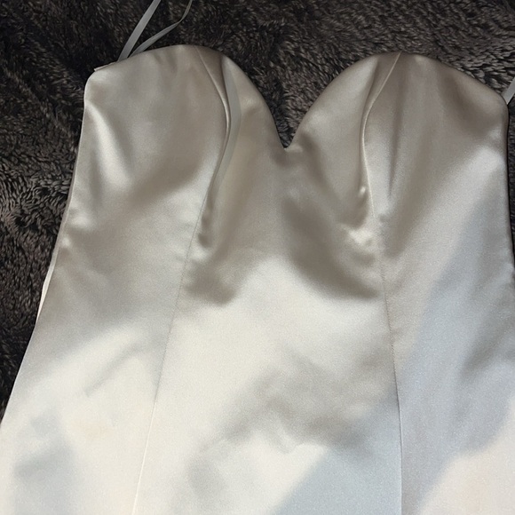 Vintage Ivory Bridal Strapless  Dress Sz S - Picture 4 of 13